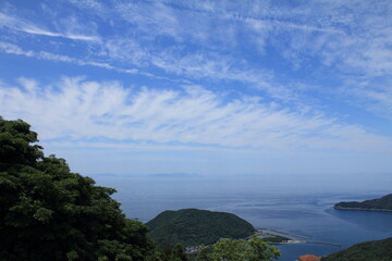 Fototapeta na wymiar 愛媛県伊方町　権現山展望台から見た三机湾の風景 