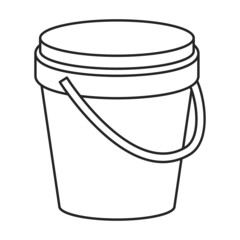 Wheelbarrow vector icon.Outline vector icon isolated on white background wheelbarrow.