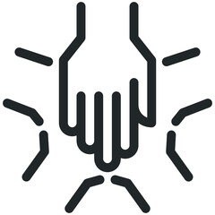 COOPERATION LINE ICON