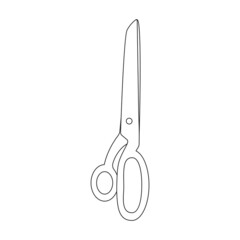Scissor vector icon.Outline vector icon isolated on white background scissor.