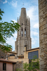 Fototapeta na wymiar Casco histórico y judería de Girona (España), uno de los barrios mejor conservados de España y Europa. 