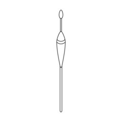 Fishing rod vector icon.Outline vector icon isolated on white background fishing rod.