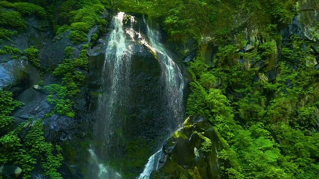 Urami waterfall in Nikko, backyard of World Heritage Site in Japan