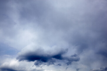 Abstract image of blurred sky. Blue sky background with cumulus clouds