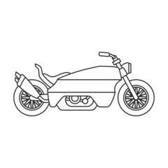 Obraz premium Motorcycle vector icon.Outline vector icon isolated on white background motorcycle.