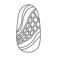 Nail of manicure vector icon.Outline vector icon isolated on white background nail of manicure.