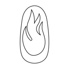 Nail of manicure vector icon.Outline vector icon isolated on white background nail of manicure.