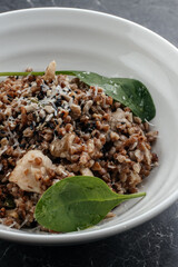 pate with croutons on a plate