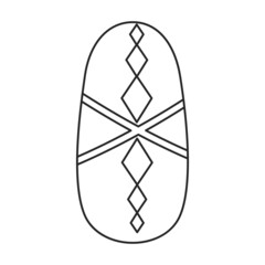 Nail of manicure vector icon.Outline vector icon isolated on white background nail of manicure.