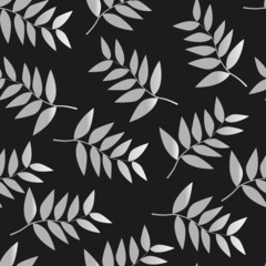 branch of a plant. vector seamless print with leaves for clothes or print