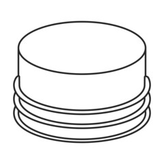 Cap bottle vector icon.Outline vector icon isolated on white background cap bottle.