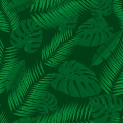 tropical vector print. tropical seamless plants. abstraction for clothing or print