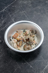 seafood in a creamy sauce