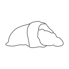 Farmer bag vector icon.Outline vector icon isolated on white background farmer bag.