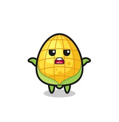 corn mascot character saying I do not know