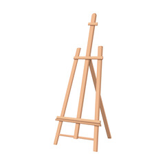 Easel vector cartoon icon. Vector illustration easel on white background. Isolated cartoon illustration icon of canvas on stand .