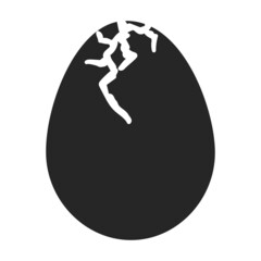 Egg vector icon.Black vector icon isolated on white background egg.