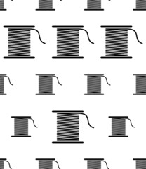 Solder Wire Spool Icon Seamless Pattern, Fusible Metal Alloy Wire, Soldering Iron Flux