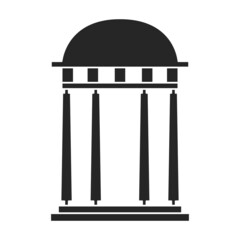 Wooden gazebo of pergola vector icon.Black vector icon isolated on white background wooden gazebo of pergola .