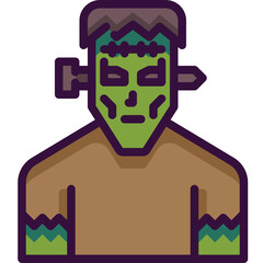 frankenstein line icon