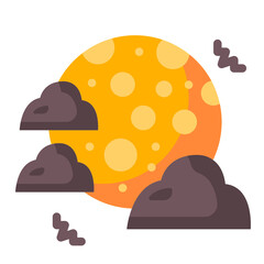 moon flat icon