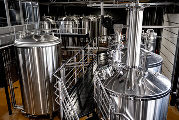 Craft beer brewing equipment in privat brewery