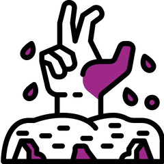 hand one color icon