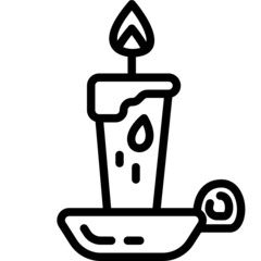 candle line icon