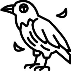 crow line icon
