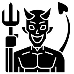 devil solid icon