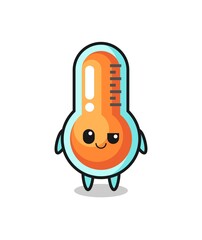 thermometer cartoon with an arrogant expression