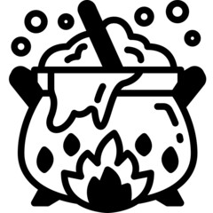 cauldron solid line icon