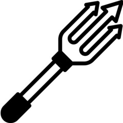 trident solid line icon