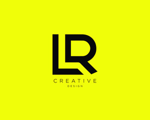 Creative and Minimalist Letter LR Logo Design Icon, Editable in Vector Format