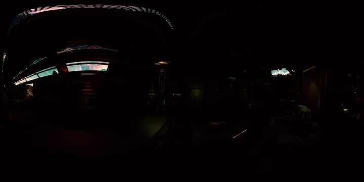 vr360 view of futuristic base interior