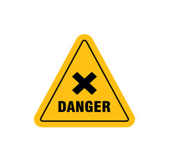 Hazard warning  danger sign attention sign vector image