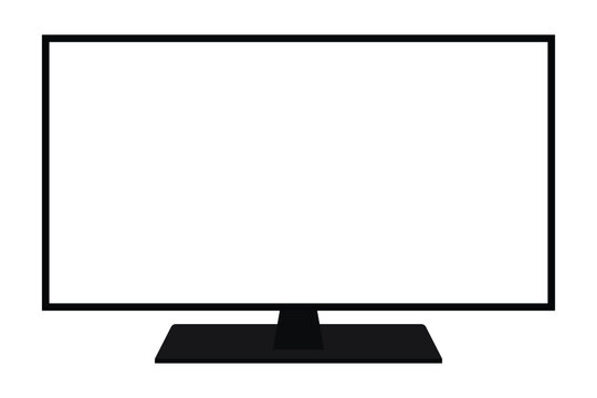 TV flat screen lcd, plasma, tv mock up. white blank HD monitor 6K TV flatmockup. Modern video panel black flatscreen.Isolated on white background. Widescreen show your business presentation on display