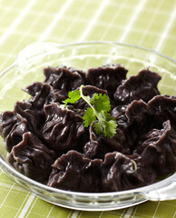 Delicious Chinese dish, black rice dumplings