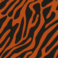 vector tiger pattern. seamless tiger stripe print for clothing or print