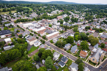 Aerial Landscape of Homes in Perkasie Pennsylvania 