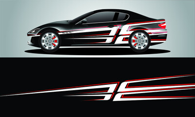 Car sticker or car wrap with natural natural concept with abstract line concept and initial B, can be installed on all