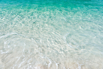 Beautiful sea sand beach with turquoise water. Dubai, Marina