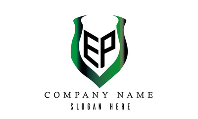 EP shield latter logo design