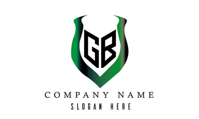 GB shield latter logo design