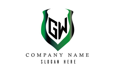 GW shield latter logo design