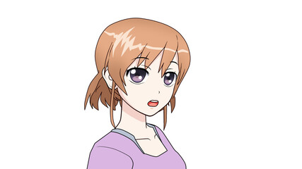 女学生　タイプA  私服  右向き-10