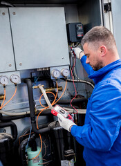 Resistance test of temperature sensors in the cooling supply section of the ventilation unit