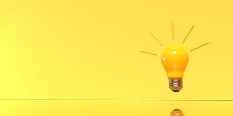 Idea light bulb on a colored background