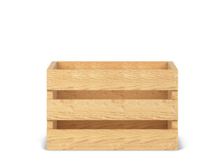 Empty wooden crate box
