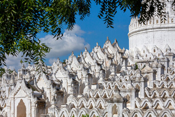 The white pagoda of Hsinbyume is located near Mingun Pagoda,near Mandalay, Myanmar.